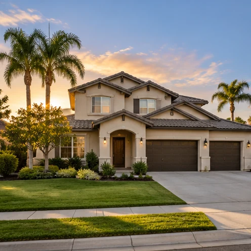 Suburban California home illustrating a traditional listing versus a cash sale