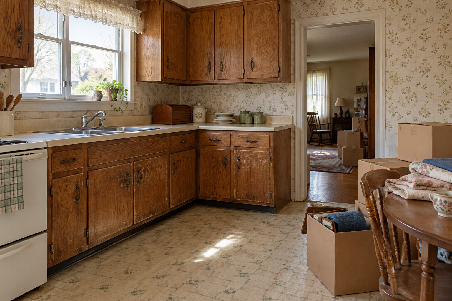 Kitchen interior illustrating home condition before an as-is sale