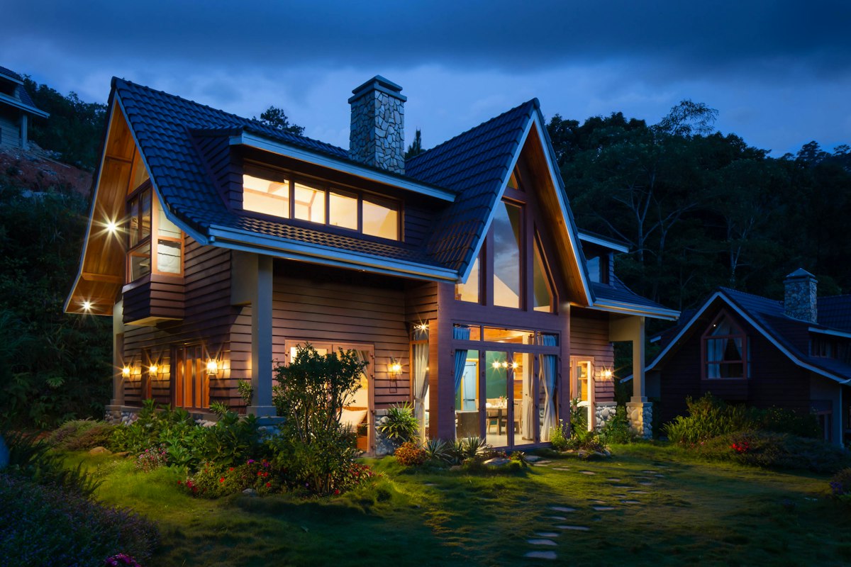 California suburban house with garage